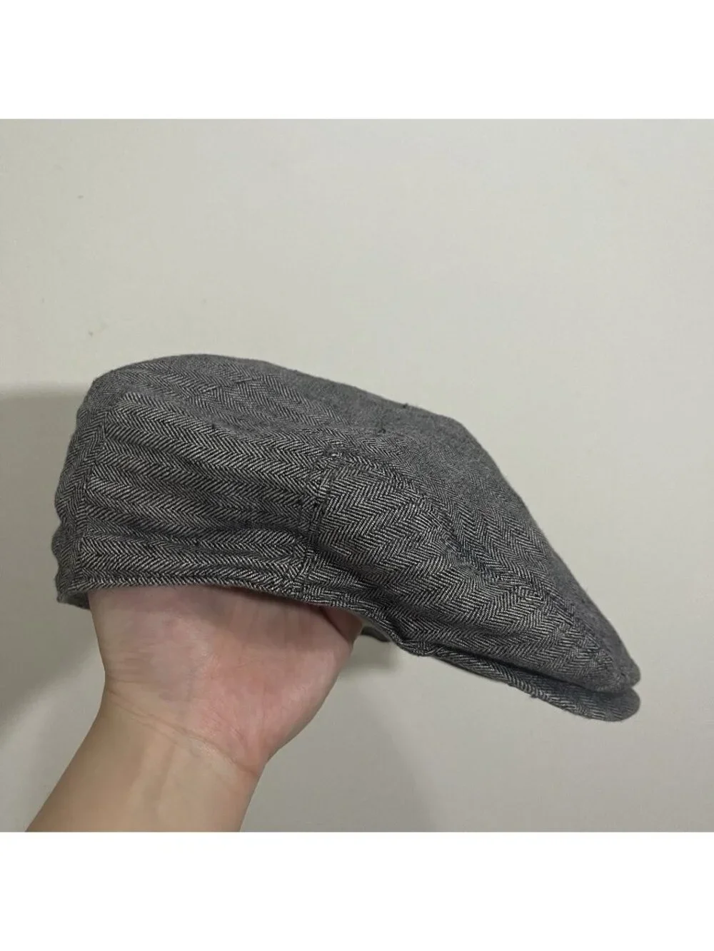 Stetson Driving Newsboy Cabby Gray Hat Cap 100% Pure Linen M (57cm) Old Money